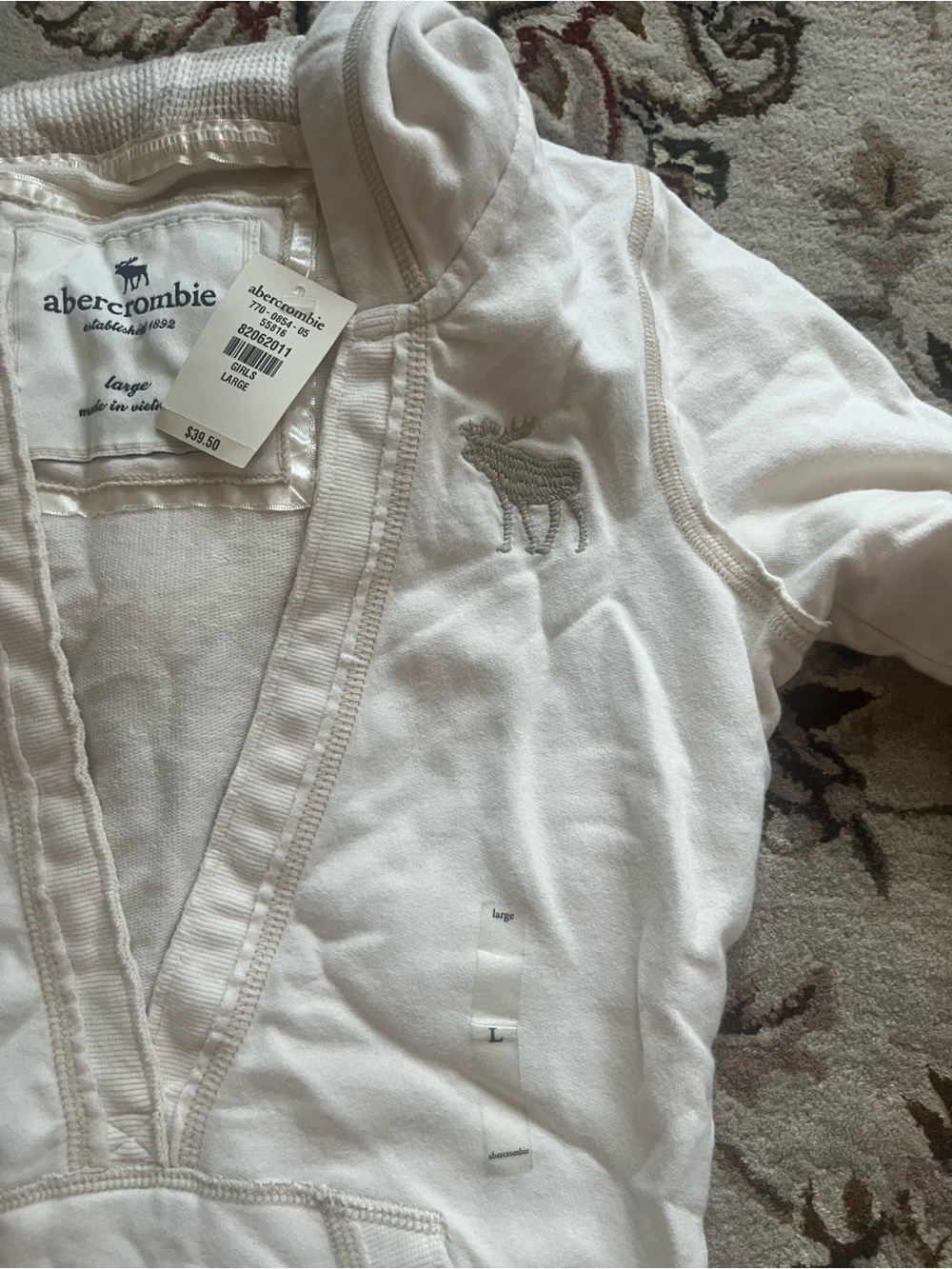 Vintage Y2K abercrombie vneck hoodie - Picture 3 of 7